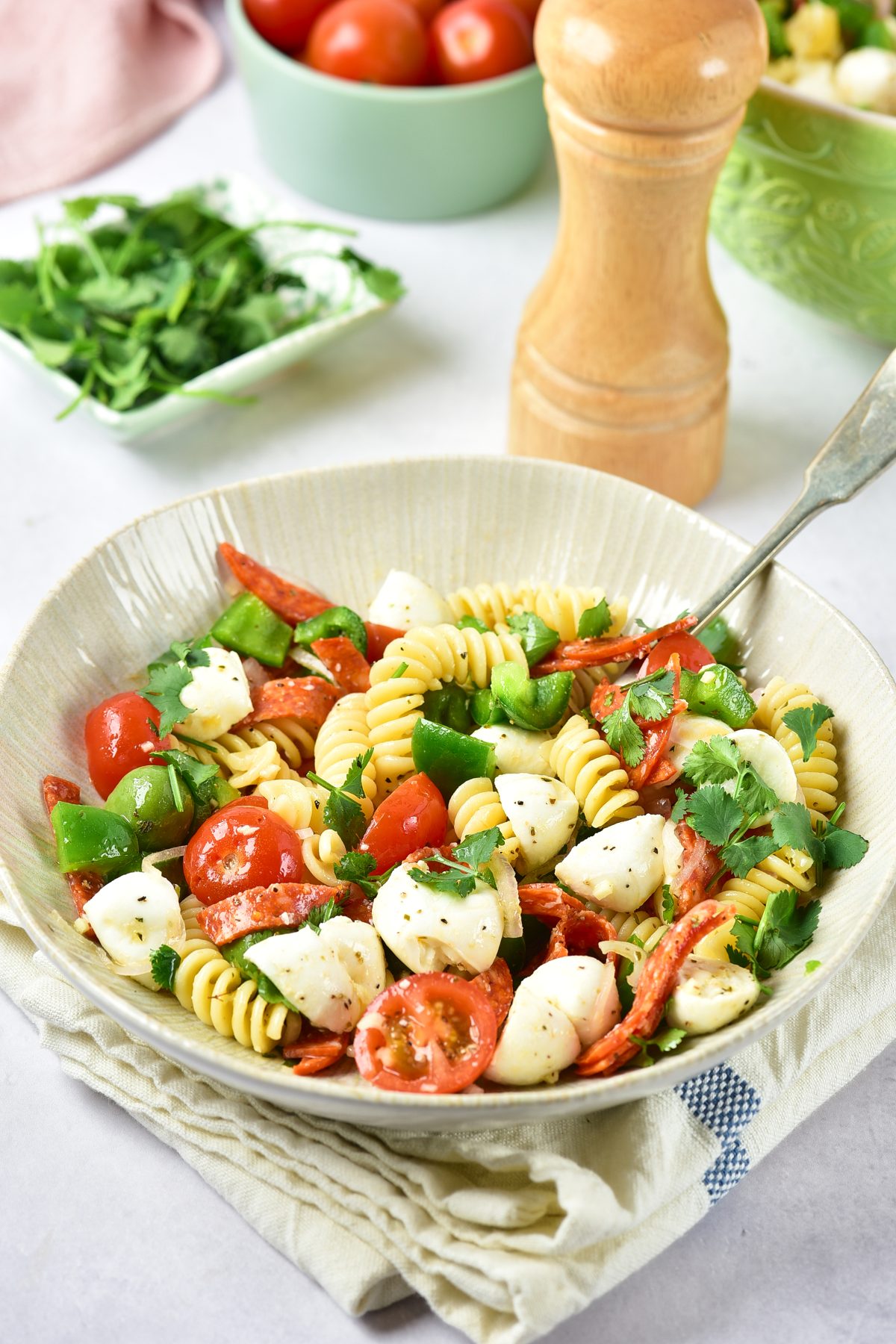Caprese pasta salad