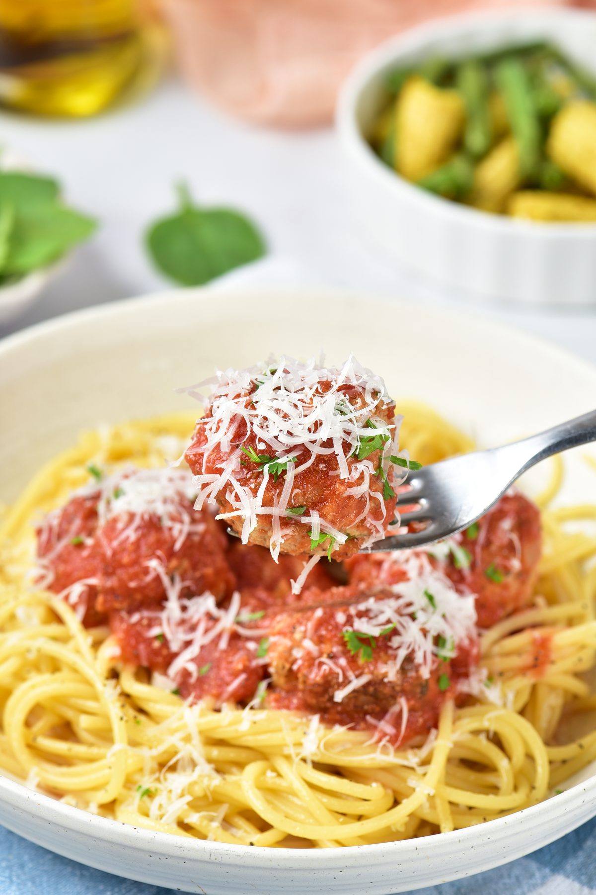 Spaghetti and meatballs