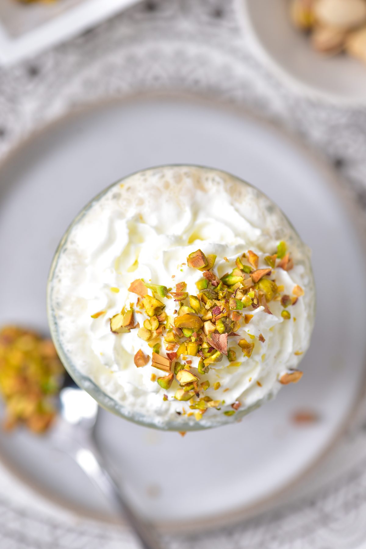 Pistachio cream dessert