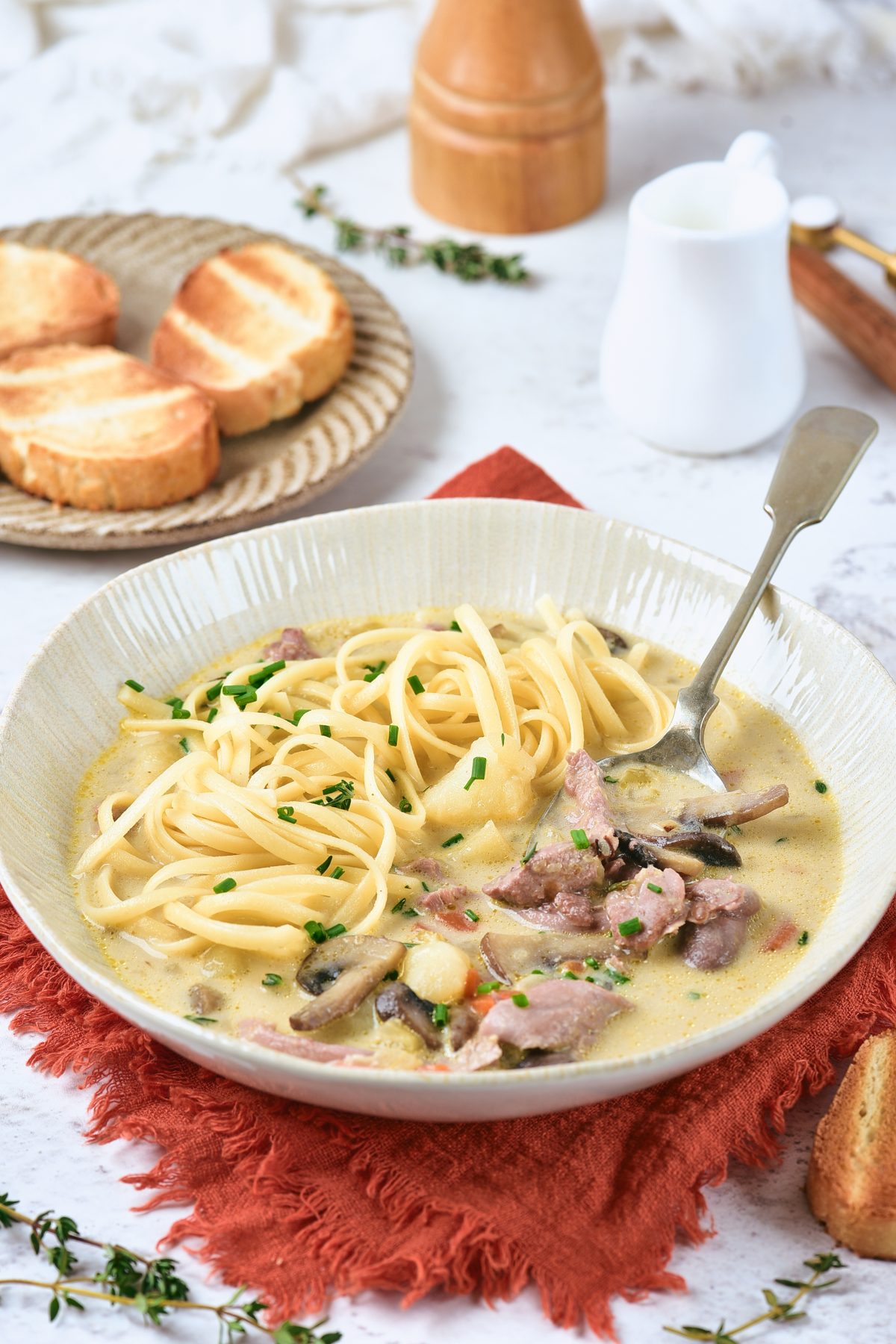 Duck noodle soup