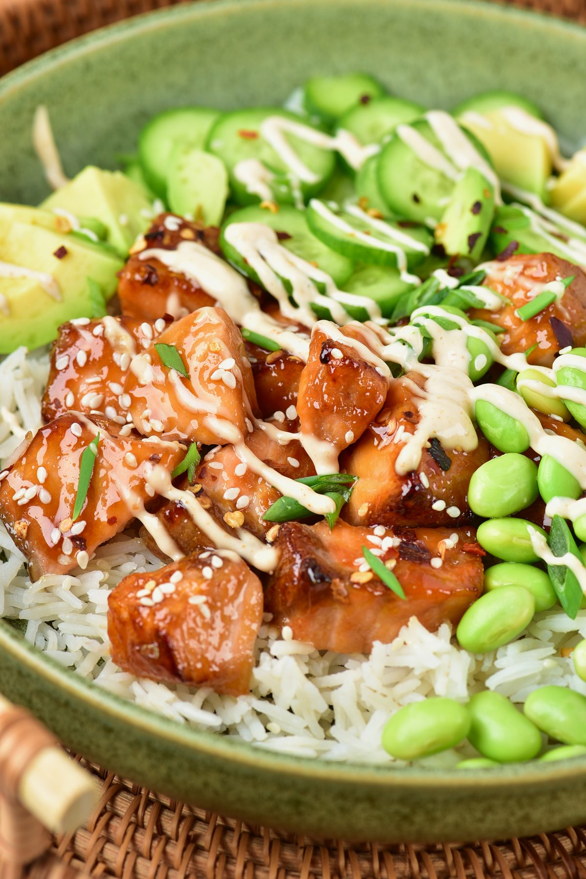 Teriyaki salmon bowl