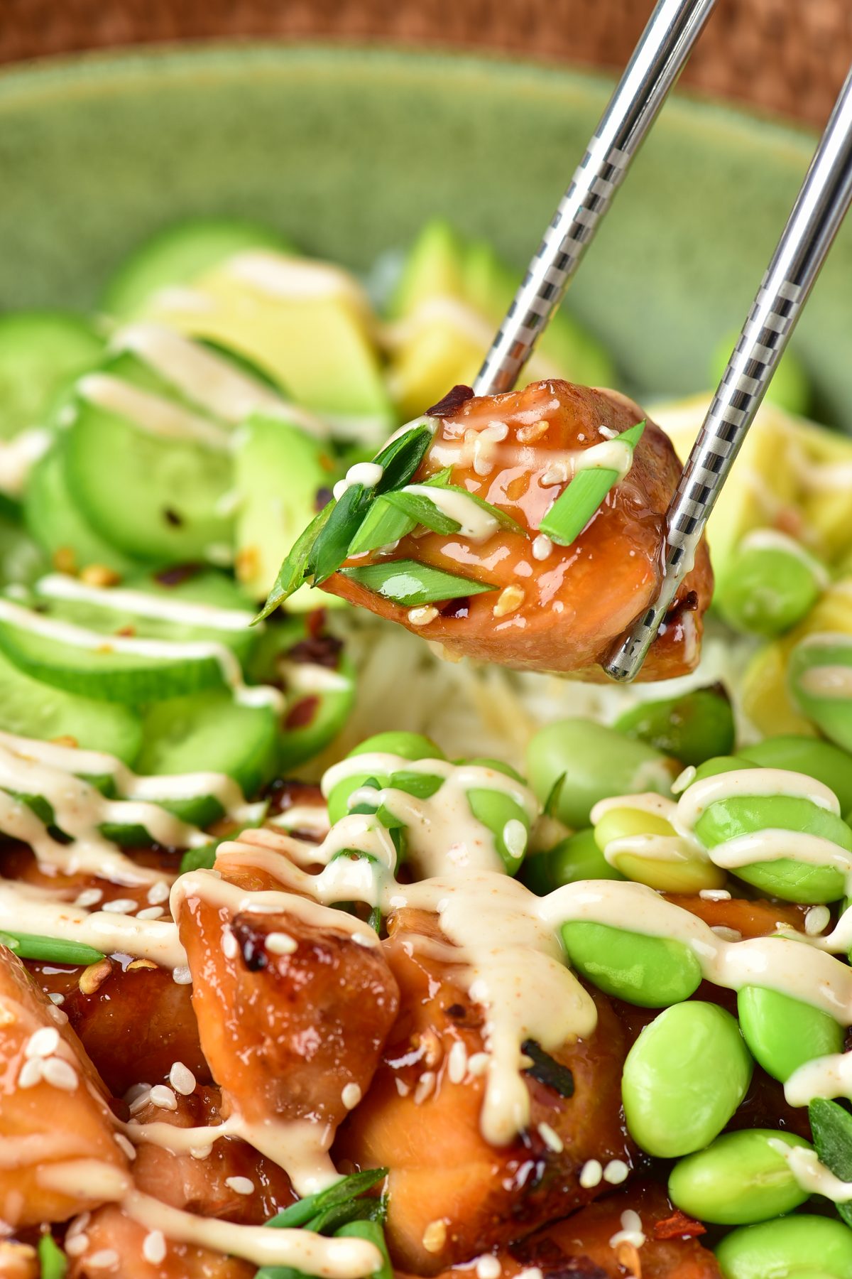 Teriyaki salmon bowl